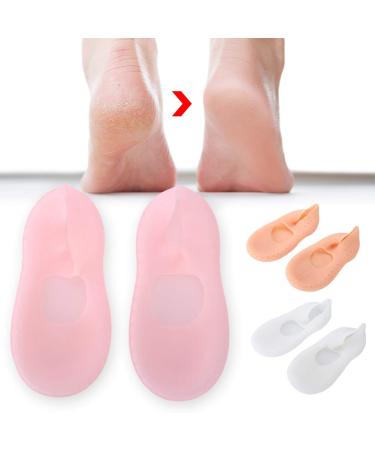 Moisturizing Silicone Socks - 2 Pack for Men & Women | Non-Slip Si M Pink - Perfect for Soft Hydrated Feet - Buy Online on GoSupps.com
