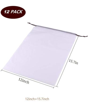 Laojbaba Clear Shoe Bags Travel Storage Organizer 12 Pack - Men's and Women's Drawstring Bags (15.7''X12'') - Buy Online on GoSupps.com