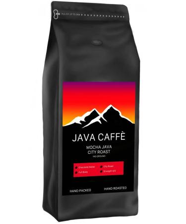 Java Caffe 'Mocha Java City Roast' Ground Coffee (1 x 1kg Bag) - Hand Crafted Medium Full Roast Artisan Ground Coffee
