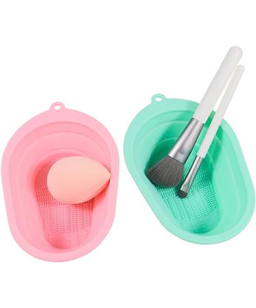 Dajidafu Makeup Brush Cleaning Mat Reusable Folding Cosmetic Tools Washing Pad Portable Eyeliner Applicators Scrubber Household Green - Buy Online on GoSupps.com
