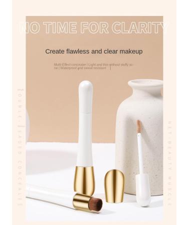 2 In 1 Foundation Anti-Wrinkle Concealer Built - In Brush Concealer Foundation Stick with Long Lasting Waterproof Foundation Concealer Double Head Matte Concealer Liquid (Brighten Skin Tone) - Buy Online on GoSupps.com