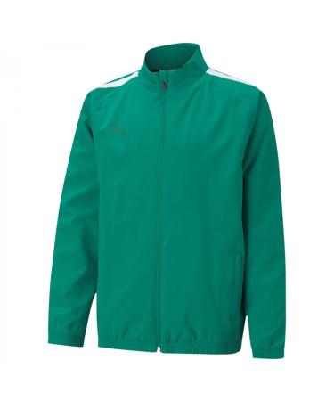 PUMA Unisex Kids Teamliga Sideline Jkt Jr Sweater 140 Pepper Green-Puma White