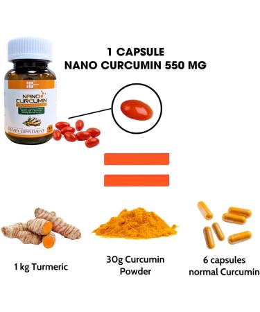 OIC NEW Nano Curcumin - 30 Capsules - Nano Technology Increases Absorption Up to 99.9%, Promotes Digestive System, Relieves Gastric and Beautifies The Skin - Buy Online on GoSupps.com