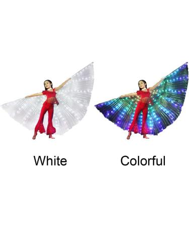 EMVANV LED Belly Dance Wing for Child - Light Up Isis Wings with Telescopic Stick for Carnival and Stage Performances - Buy Online on GoSupps.com