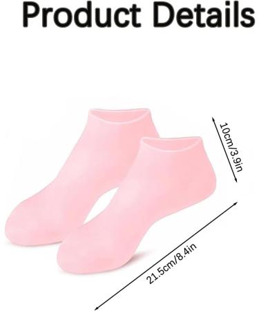 3 Pairs Silicone Socks Silicone Moisturizing Socks Women Foot Spa Pedicure Silicone Socks Soft Gel Heel Socks Silicone Foot Moisturising Socks for Women Dry Cracked Feet(White Skin Color Pink) - Buy Online on GoSupps.com