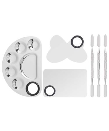 Beaupretty 3 Nail Art Palette Halter For Nail Mixes Foundation Mix-Care Care Cosmetic Make-up filler tool Mix stainless steel base mixture of stainless steel equipment