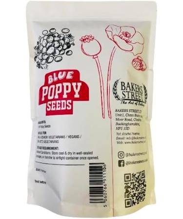 Blue Poppy Seeds 1Kg | A2 Bakers Grade | Mechanically cleaned and packed Raw Blue Poppy Seeds | Non-GMO | Suitable For Vegan/Vegetarian and Halal - Buy Online on GoSupps.com
