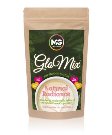 MIX GLOW Mix & Glow Vegan Superfood powder prebiotic blend of 15 advanced herbs vegetables and adaptogens including turmeric ginger cocoa and MCT oil for brain fuel glutenfree 30 servings
