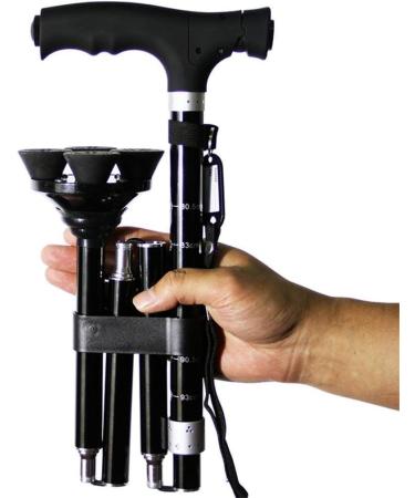 Folding Walking Stick/Lightweight Portable Crutches Cane with Built-in LED Lights Non Slip Unisex-Adjustable Height 80-92cm Practical Independence - Buy Online on GoSupps.com