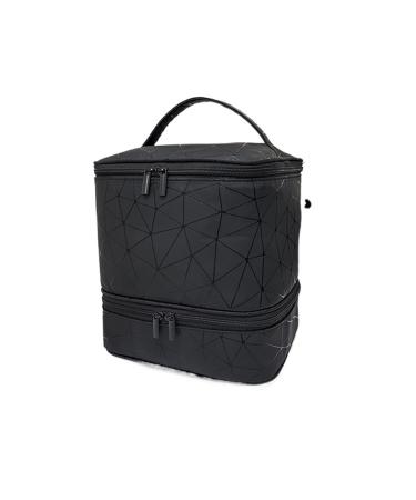 Sac Pour Vernis Semi Permanent tui de transport de vernis ongles en cuir grand sac main Portable for cosm tiques sac de rangement Sections Kit d'organisation des ongles contient plus de 30 b Mjb01-bk