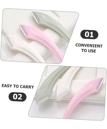 Frcolor 6Pcs Meniscus Hair Edge Brush & Facial Razor Set | Anti-Scratch Eyebrow Trimmer for Women | Stainless Steel Dermaplaning Tool | Miss Cosmetics - Buy Online on GoSupps.com