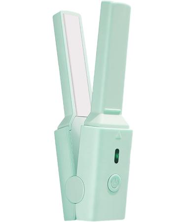 Small Curling Iron USB Plug-in Hair Straightener Curler | Multifunctional Straight and Curly Hair Wand for Girls and Teens Pochy Green - Buy Online on GoSupps.com