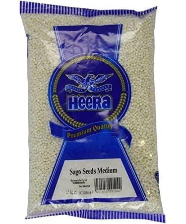 Seelans Superstore Heera Topioca Seeds Medium Sago (Sabudana) 1.5kg (Pack of 1) Consumed Commonly During Fasts in India Can Be Used in Variety Of Dishes Gentle On Stomach - Buy Online on GoSupps.com