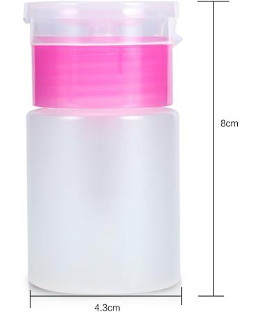 60ML Refillable Liquid Pump Bottle Transparent Empty Pump Dispenser Cosmetic Nail Polish Removal Press Pump Bottle for Nail Art Salon Beauty Salon(White) - Buy Online on GoSupps.com