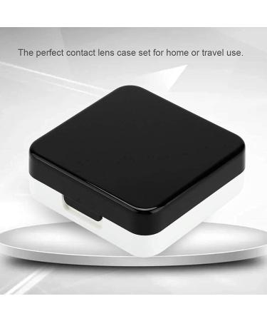 Semme Black Contact Lens Container Kit - Eye Care Holder with Mirror for Travel & Maintenance - Buy Online on GoSupps.com