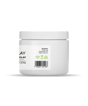 J FARELL Clean Clay - Organic Hair Styling Clay for Fungal Acne & Seborrheic Dermatitis All Natural Strong Hold Matte Finish - 2.7 oz - Buy Online on GoSupps.com