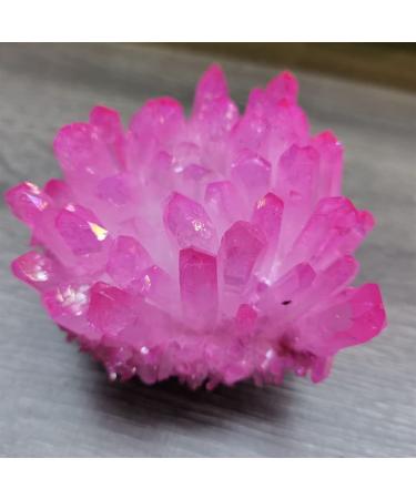 Natural Crystal Rough Decorative Ornaments 300-400g Electroplated Natural Cluster Raw Rock Quartz Flowers Aura Stones Gift Modern House Decor