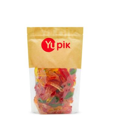Yupik Gummy Worms 1 kg Gluten-Free Dual-Colored Fruity Flavors Soft & Chewy 4" Gummies Fun Treat Sweet Candy Delicious Snack Ideal for Gifting Holidays & Baking