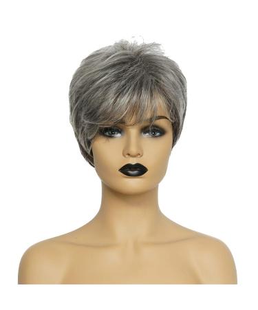Short Grey Wig for Women - Curly Synthetic Cosplay Hair | 50s 60s 70s 80s Style - Buy Online on GoSupps.com