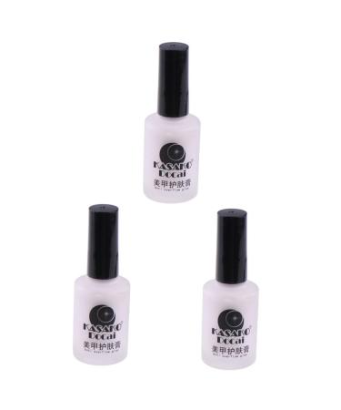 POPETPOP 3pcs Anti-overflow Glue Nail Polish Glue Polish Glue Palisade Nail Supplies Liquid mediumx3pcs Pinkx3pcs