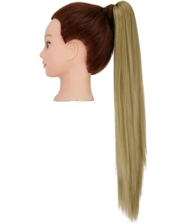 21 Inch Long Straight Ponytail Extension Jaw/Claw Clip in Ponytail Hair Extension Synthetic Hairpiece for Women (Ash Blonde) 21 Inch Ash Blonde - Buy Online on GoSupps.com