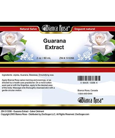 Buy Guarana Extract Salve Ointment - 2 oz | Natural Pain Relief & Skin Soothing | International Shipping Available - Buy Online on GoSupps.com