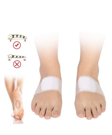 Arch Supports Orthotic Insoles Silicone Feet Foot Arch Support Cushion Breathable Shoe Pads(White)