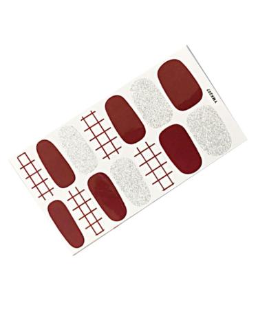 dijiusidy Nail Art Stickers Self-Adhesive Fingernail Decal with Strap Glue DIY Art Decor Full Cover Manicure Kits for Women Girls YMX207