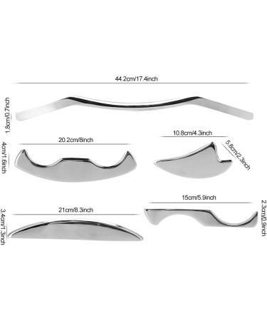 Verdant Touch Stainless Steel Gua Sha Cockroach Massage Tool Set - 5-Part Professional Health Care for International Shipping - Buy Online on GoSupps.com