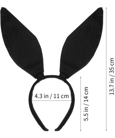FRCOLOR Bunny Ears Headband Black Rabbit Ear Hair Hoop Bunny Headwear for Halloween Easter Masquerade Party Cosplay Hair Accessories - Buy Online on GoSupps.com