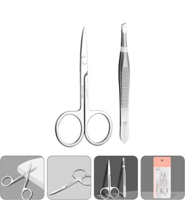 Beaupretty Eyebrow Cutter Set - Precision Tweezers & Nasal Shear for Eyebrows & Eyelashes - Stainless Steel Hair Remover - 2 Sets Pink & Silver - Buy Online on GoSupps.com
