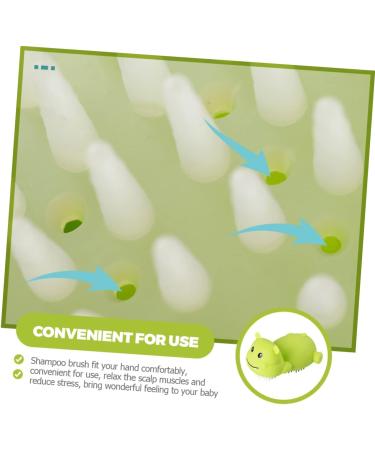 Fomiyes 5-in-1 Shampoo Brush & Scalp Massager - Baby Bath & Shower Brushes with Handle - Silicone Scrub for Gentle Cleaning - Buy Online on GoSupps.com