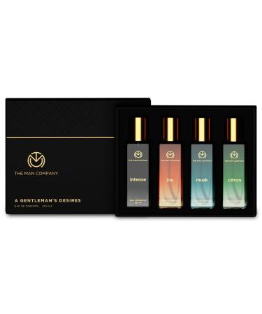 The Man Company Specially Curated Perfume Gift Set 4X20Ml - A Gentlemen's Desire | Premium Long-Lasting Fragrance| Citron For Travel| Intense For Office| Musk For Sports| Joy For Outing 80 Ml - Buy Online on GoSupps.com