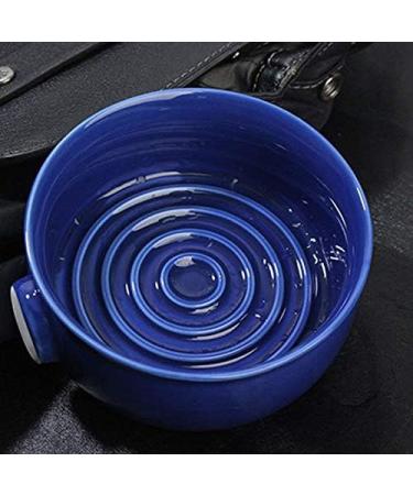 Dasertoe Ceramic Men's Shaving Mug Bowl - Dark Blue Wide Mouth for Shaving Brush & Soap | International Shipping - Buy Online on GoSupps.com