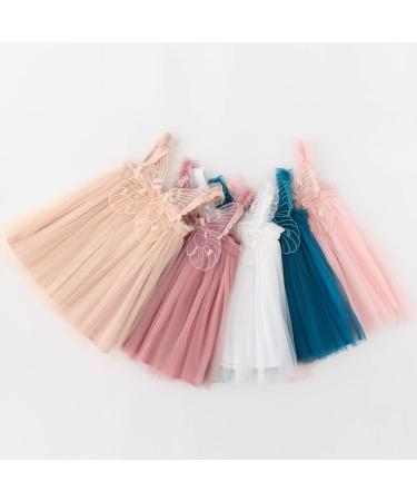 PythJooh Toddler Girl Butterfly Wings Tutu Dress 2-3 Years - Daisy Stars Sundress in Champagne - Buy Online on GoSupps.com