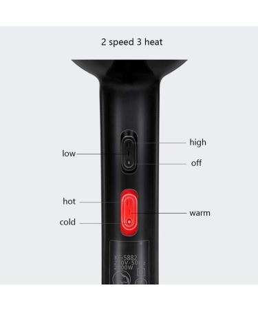 Hair Dryer Professional Blue Light Ionic Hairdryer 2000W Salon Fast Blow Dryers 3 Heat 2 Speed Settings Cool Shot Low Noise Hairdryer Powerful AC Motor with Nozzle for Home & Salon Small Gift - Buy Online on GoSupps.com