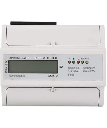 Electric Power Meter 5-100A Energy Consumption Digital Electric Power Meter 3 Phase KWh Meter with LCD Energy Meter Power Digital Watt-Hour Meter - Buy Online on GoSupps.com