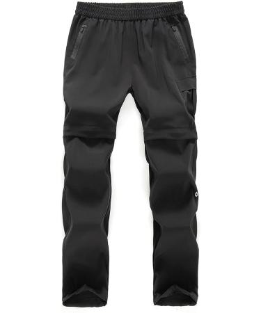 HARGLESMAN Boys Cargo Pants - Kids' Quick Dry Waterproof Convertible Trousers (Black, 10 Years) - Buy Online on GoSupps.com