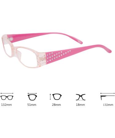 Huicai Women s Minimalist Rhinestone Reading Glasses | Stylish Small Frame | 1.0 to 3.5 Strength - Pink - Buy Online on GoSupps.com