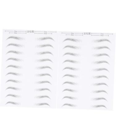 Balacoo 4 Sheets Stickers Waterproof Lazy Eyebrow Stickers Brow Tatoo Transfer Stickers Bionic Miss Supplies - Buy Online on GoSupps.com