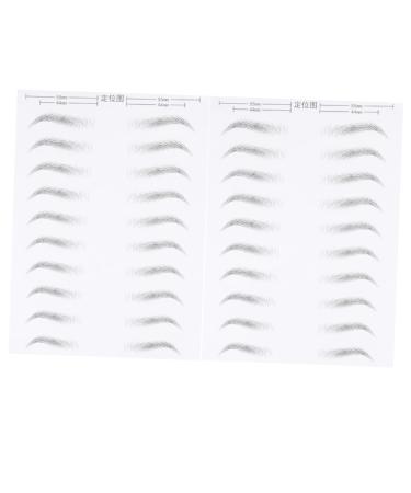 Balacoo 2 Sheets Waterproof Stickers Eyebrow Makeup Supplies Eyebrow Stickers Miss Artificial The Lazy