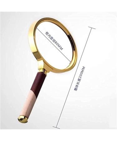 Spacmirrors Magnifying Glass Hd Lens Identification Cylinder Identification Watches DIY Crafts Carving 6X Handheld Magnifying Glass Wood Handle for Scale Measurement Magnifier - Buy Online on GoSupps.com