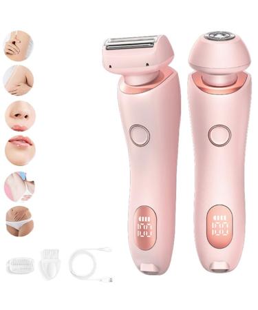 Silkglide Pro - 2024 Best Silk Glide Razor Silk Glide Epilator Painless Hair Removal at Home 2 in 1 Electric Shaver Razors for Women Wet & Dry (Pink)
