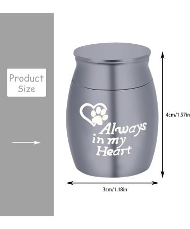 Rumyve Small Souvenir Urn Small Ashes Souvenir Unique Reference Number Commemorative Cat and Dog Stainless Steel Mini Waterproof Commemorative Cremation Container Jar(Black) - Buy Online on GoSupps.com