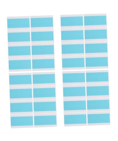 32 Sheets Seamless Hair Extensions Hair Extension Supply Hair Extension Holder Hair Bands for Women Waterproof Wig Tape Wig Tape for Lace Wigs Miss Pu Blue Glue Double Sided