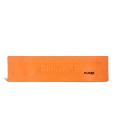 Cannon Sports Throw Down Rubber Pitching Plate for Training, Baseball & Softball Pitcher (Orange, 1/8 Thick)