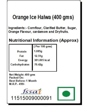 Ghasitaram Gifts Rakhi Gifts for Brothers Rakhi Sweets - Orange Ice Halwa (400 GMS) with Beads Rakhi - Buy Online on GoSupps.com