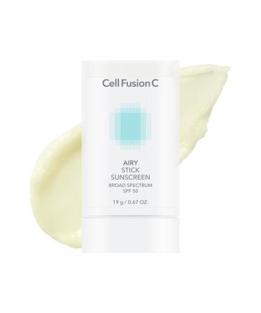 Cell Fusion C Airy Stick Sunscreen, Broad Spectrum SPF 50 + Phyto PDRN, Semi-matte & No White Cast, Korean Suncreen Stick, 50ml / 1.69 fl.oz