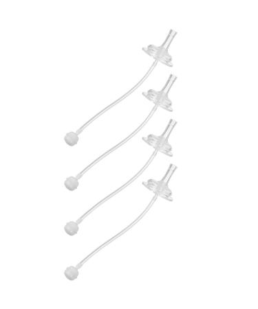 UPKOCH 4pcs Transparent Silicone Bottle Straws Drinking Bottle Teats Drinking Straw Cup Replacement Feeding Accessories