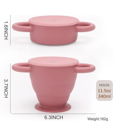 Dilovely Toddler Snack Cups - Collapsible Silicone Container | No Spill, BPA-Free, Dishwasher Safe - 9oz - Buy Online on GoSupps.com